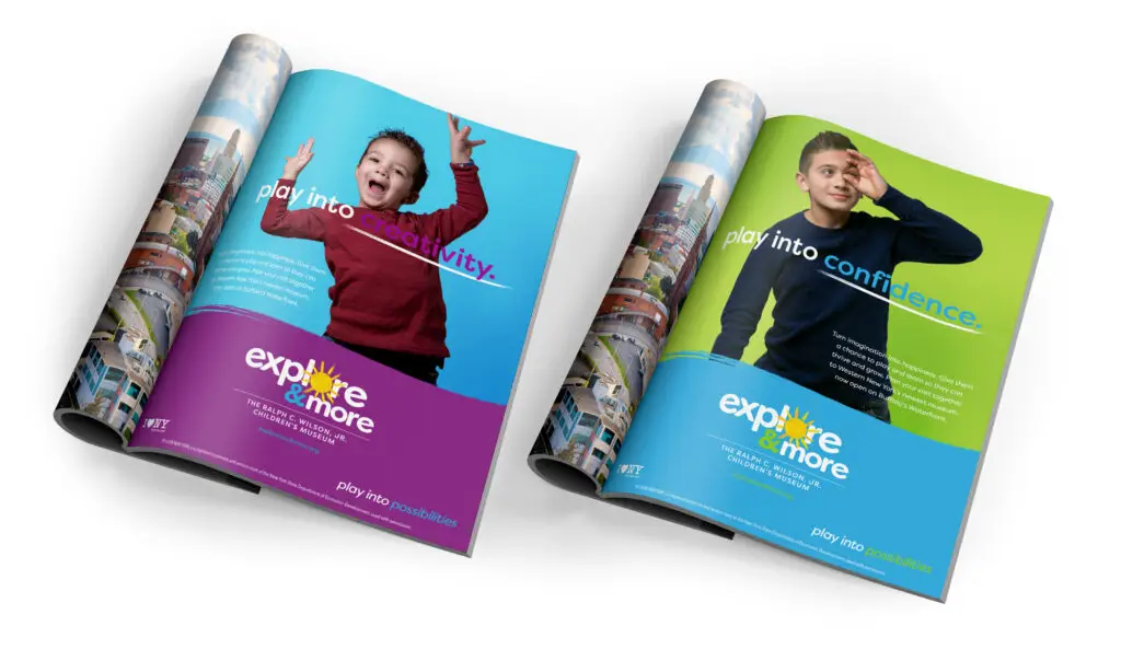 Explore & More, Play Into Possibilities, Magazine Mock-up