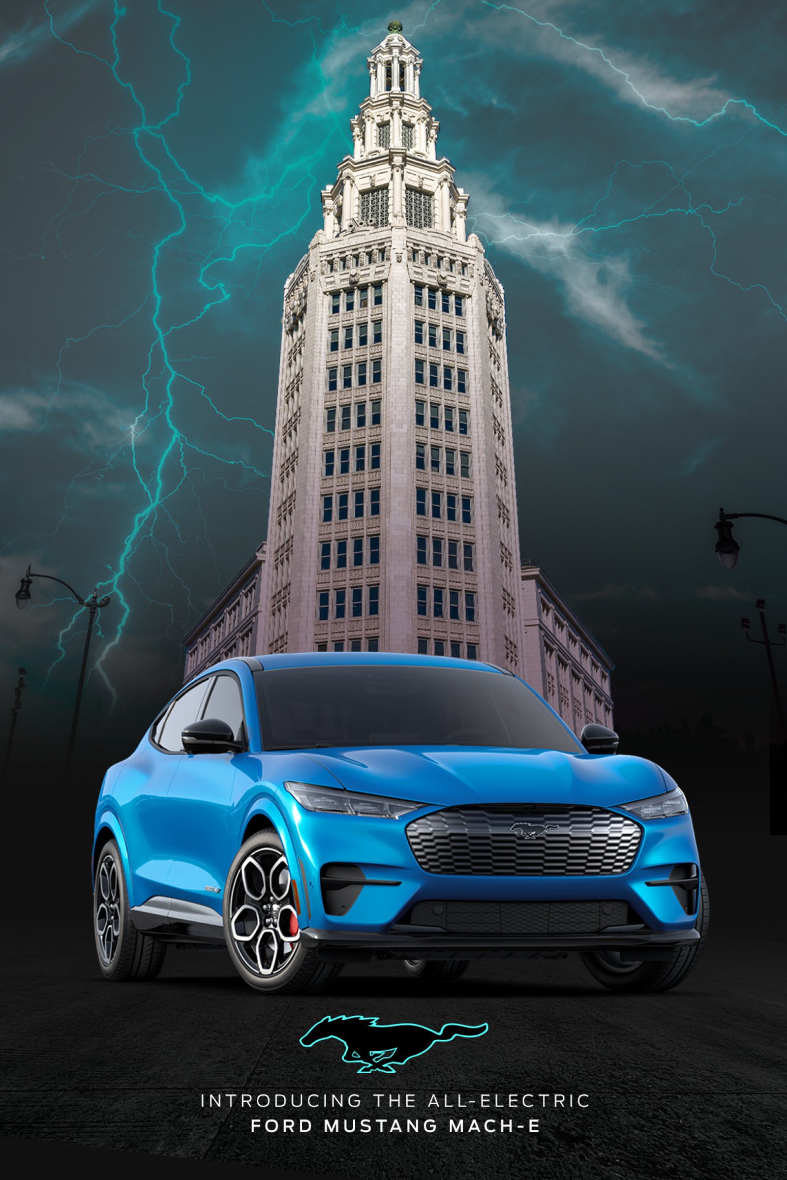 Buffalo Auto Show Mach-E Electric Tower Poster