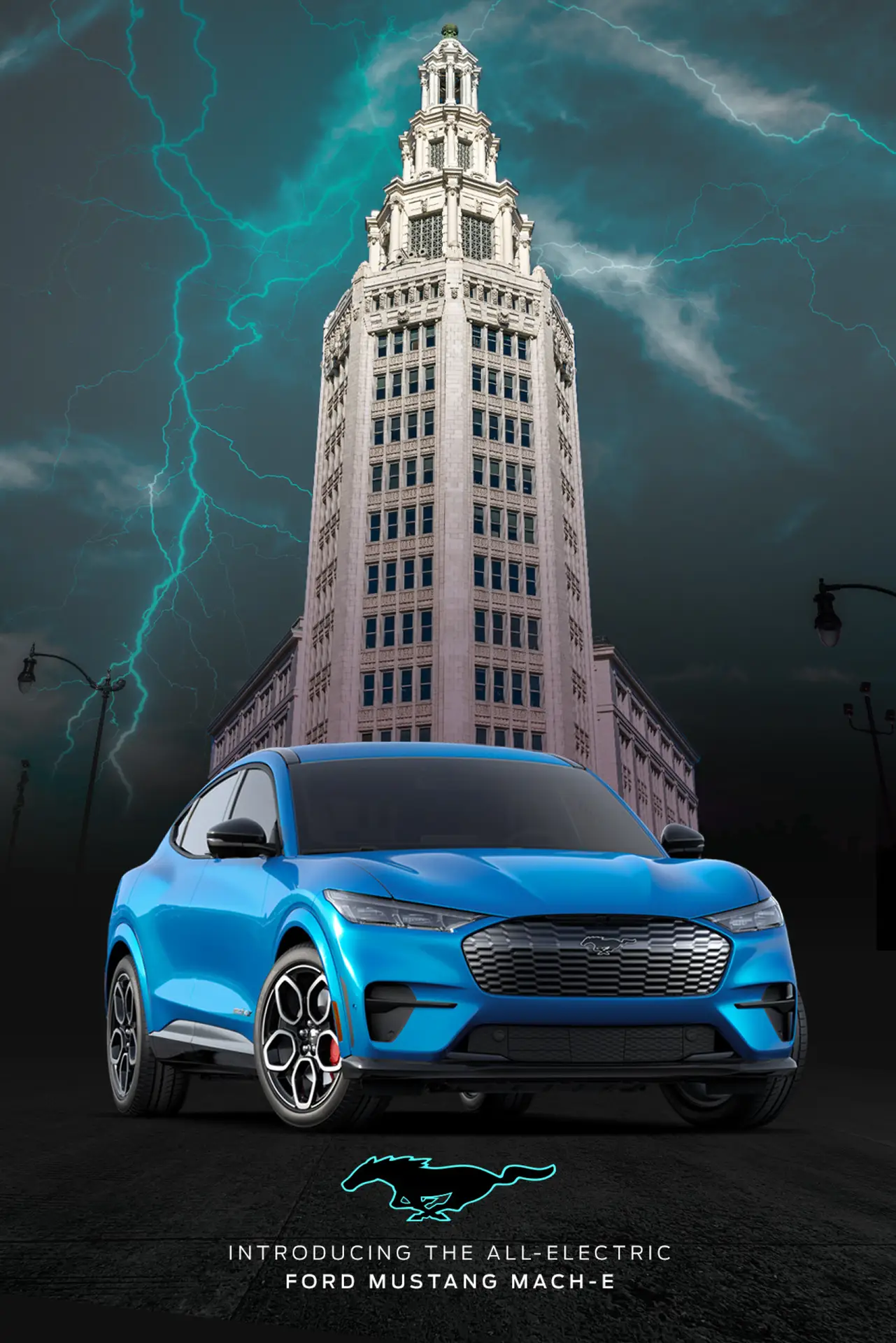 Buffalo Auto Show Mach-E Electric Tower Poster