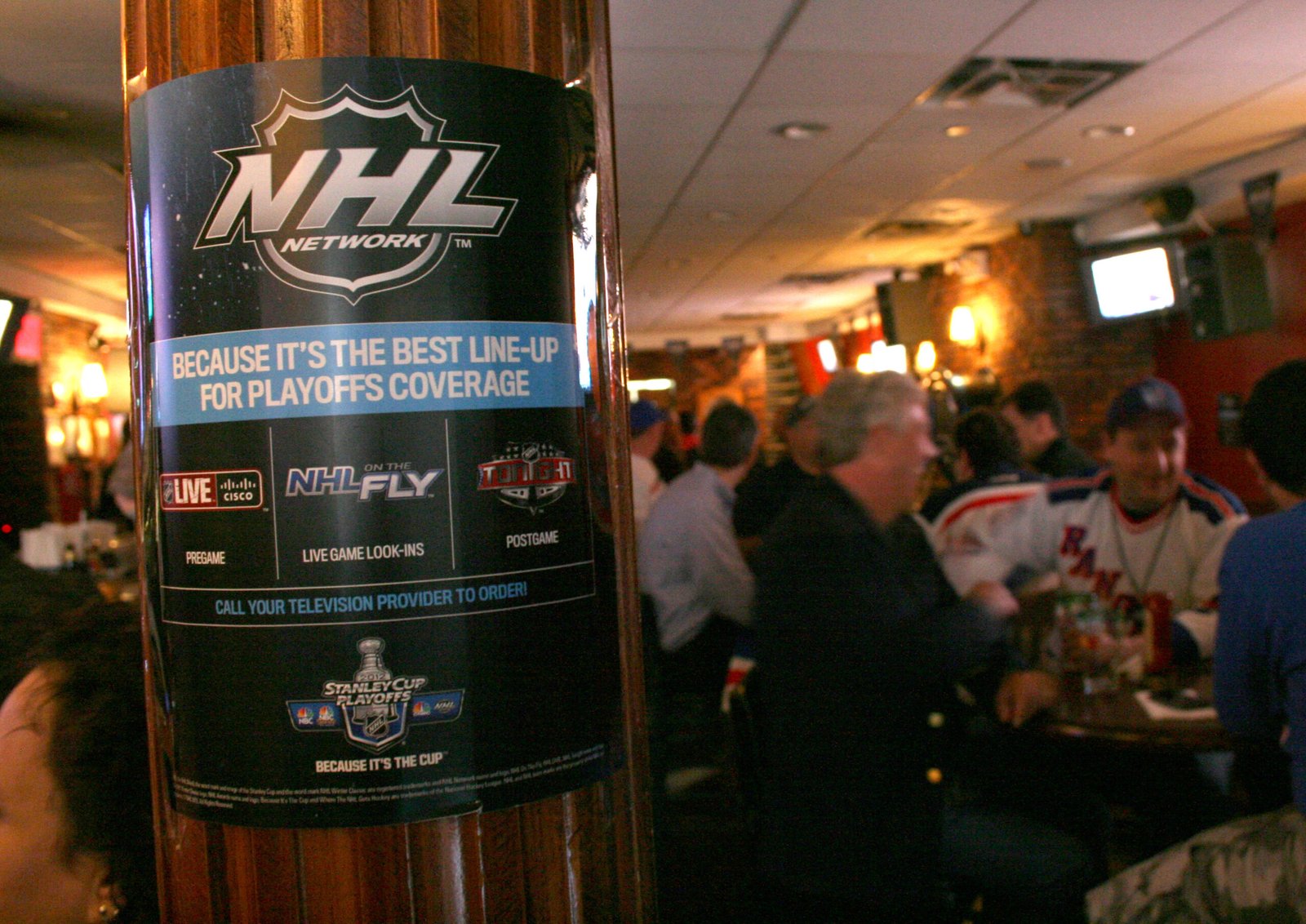 NEW YORK, N.Y. - May 7: This is a view of the NHL Network Virtual Cup event at the Blarney Stone on May 7, 2012 in New York City.   (Photo by NHL Images)